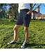 FIDELE linen shorts navy