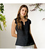Maloka ARCELLA BLACK linen top