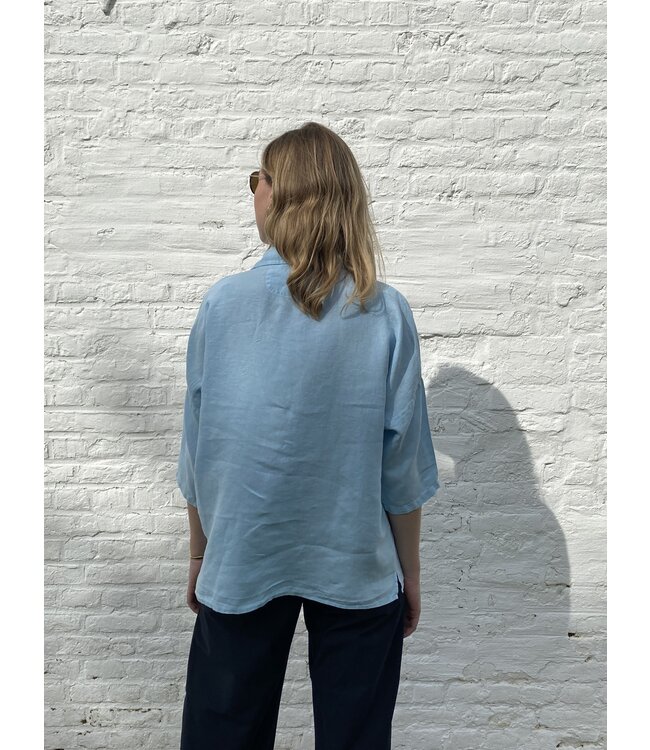 Le grenier du lin Linnen blouse CLAUDIA horizon