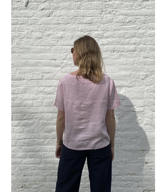 Le grenier du lin Top lin osaka rose pale