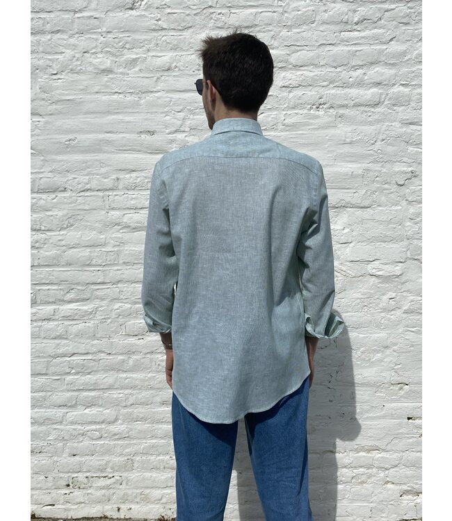 Shirt met lange mouwen en groene strepen