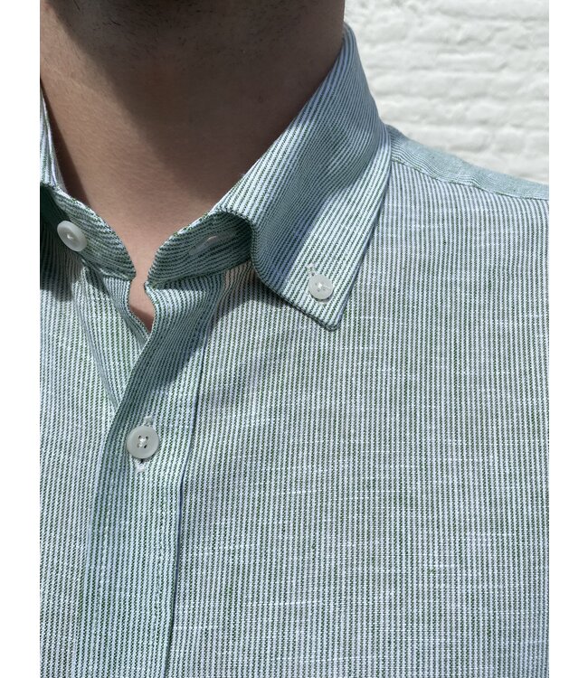 Shirt met lange mouwen en groene strepen