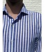 Blauw gestreept overhemd met lange mouwen