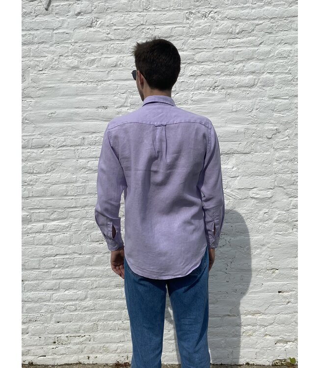 Le grenier du lin chemise  en lin manches longues parme