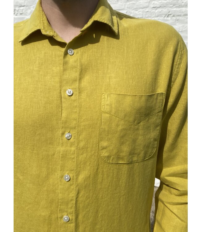Le grenier du lin citrine long-sleeved linen shirt