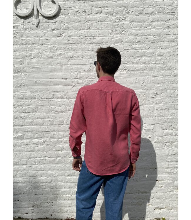 Le grenier du lin long-sleeved linen shirt in tomette