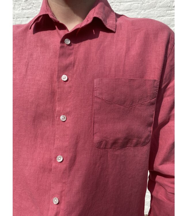 Le grenier du lin linnen overhemd met lange mouwen in tomette