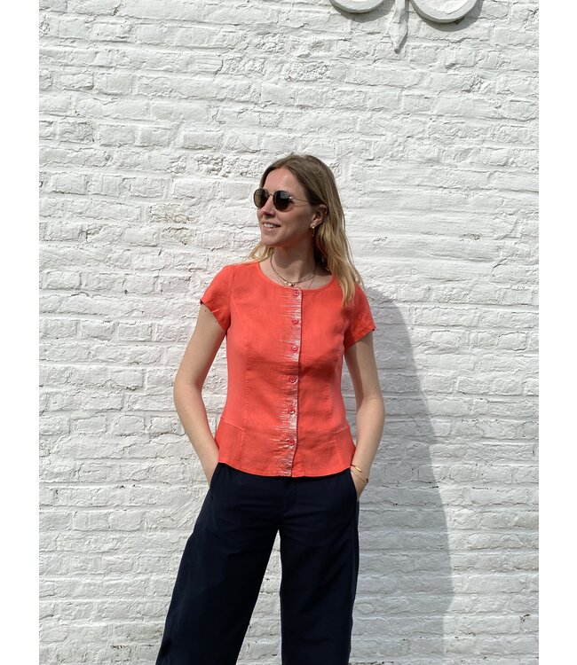 Maloka ALTAIR PAMPLEMOUSSE linen blouse