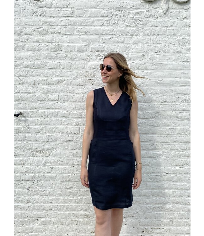 Maloka Linnen jurk RALF ZWART