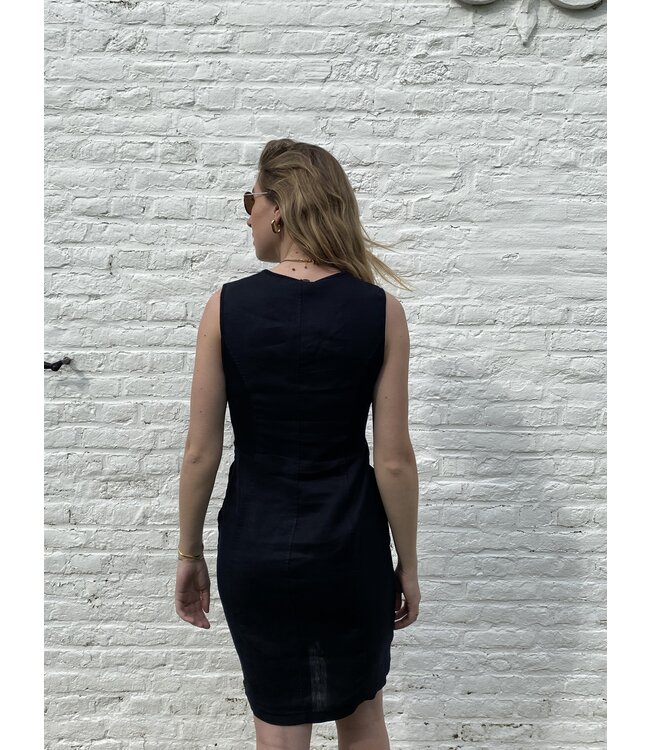 Maloka RALF BLACK linen dress