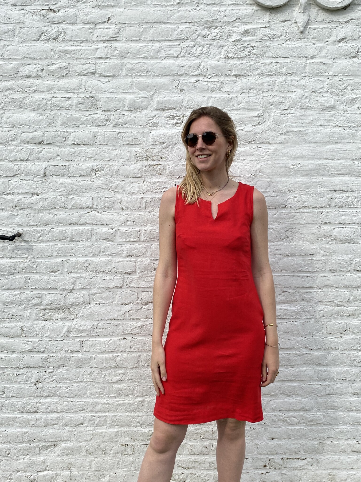 Robe Maloka Maloka Vente En Ligne Robe En Lin Radavi Rouge