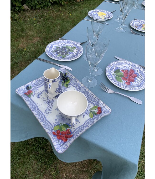 Le grenier du lin Nappe en lin Siena celadon