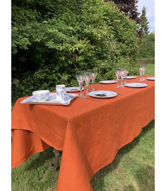 Le grenier du lin Siena brick linen tablecloth