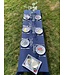 Le grenier du lin Linen tablecloth Siena navy blue