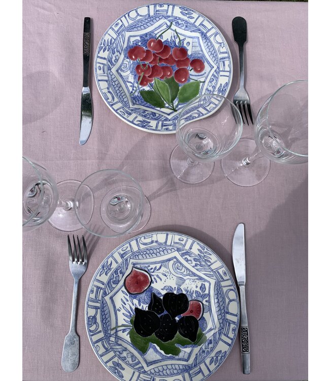 Le grenier du lin Powder pink Siena linen tablecloth