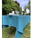 Le grenier du lin Nappe en lin Siena bleu pacifique