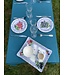 Le grenier du lin Nappe en lin Siena bleu pacifique