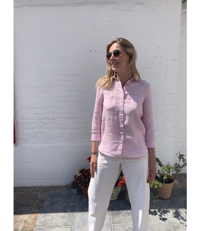 Le grenier du lin SARAH pale pink linen blouse