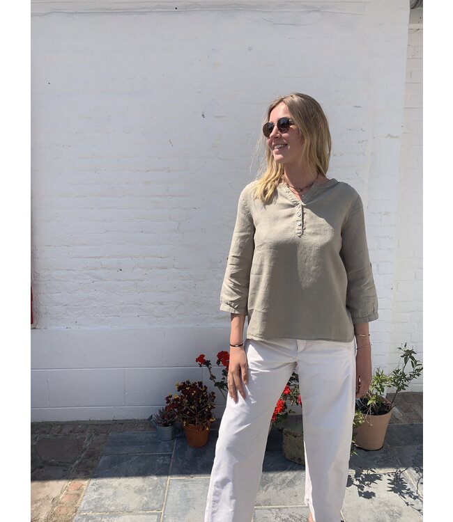 Le grenier du lin MONA jas van natuurlijk linnen