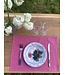 Le grenier du lin Set de table en lin enduit fuschia
