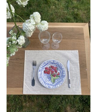 Le grenier du lin Set de table en lin enduit linthal
