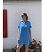Le grenier du lin Linnen jurk JULIETTE blauw ile de ré