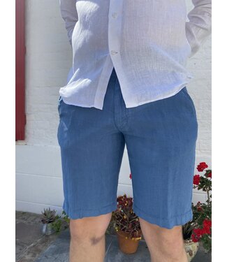 Le grenier du lin Bermuda en lin bleu jeans