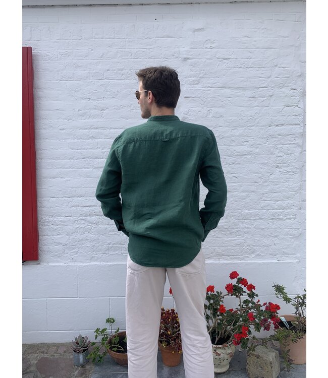 Le grenier du lin Dark green RUDY linen jacket