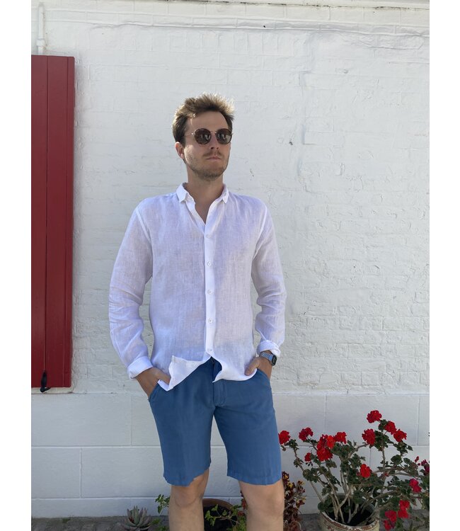 Le grenier du lin White SLIM linen shirt