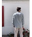 Le grenier du lin Chemise lin/coton col officier manches longues LIGHT GREY
