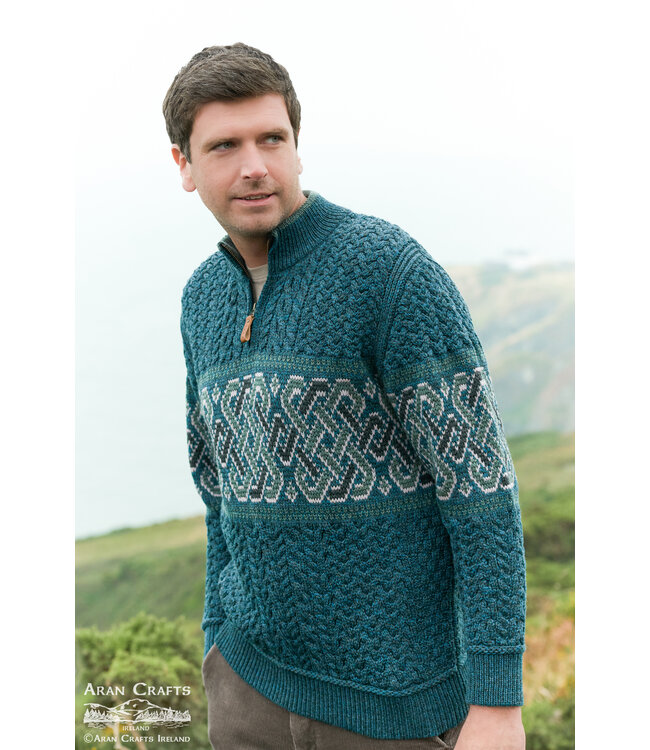 aran craft "NEW GRANGE / X4843" Irish trucker jumper