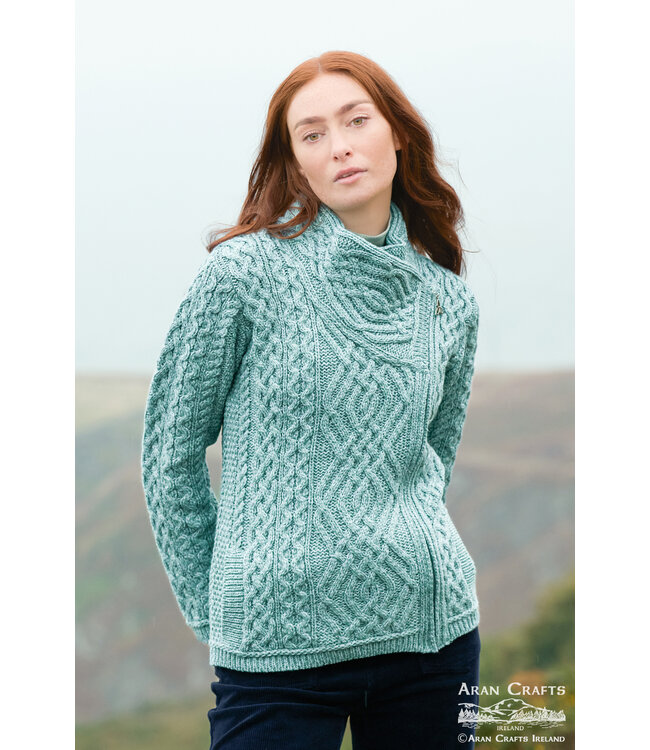 aran craft "Z4630"Iers vest met zijrits
