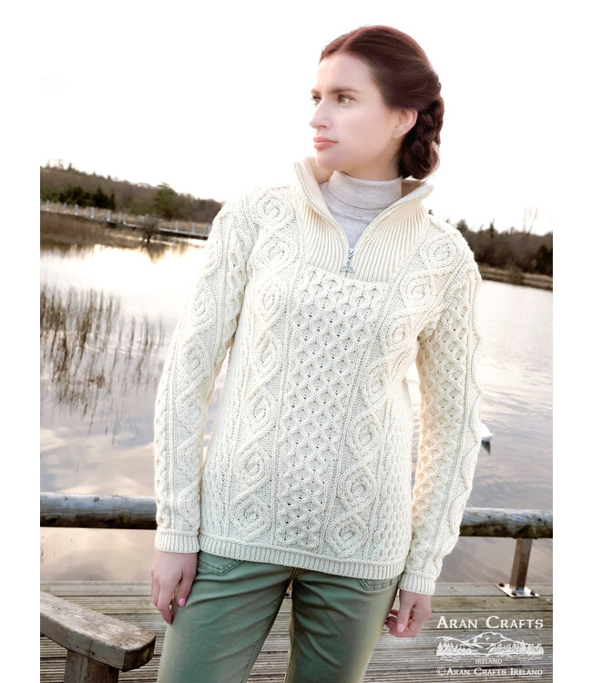 aran craft Irish jumper with a crew neck X5374