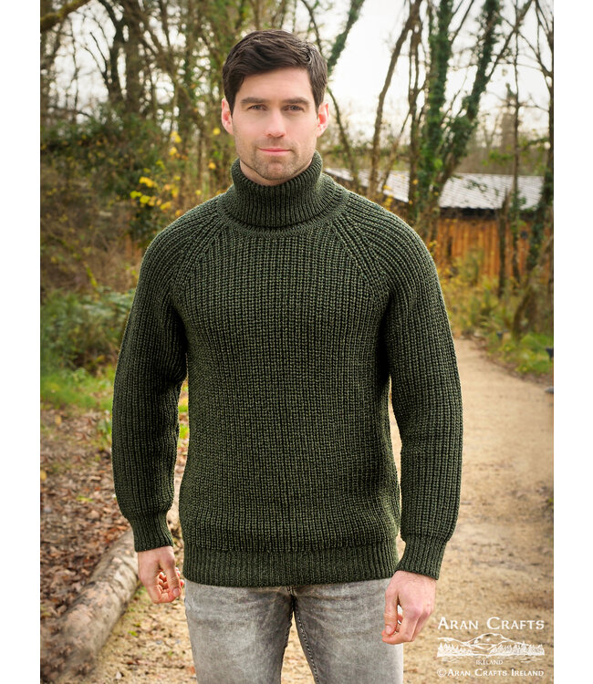 aran craft "THE SUBMARINER / R761" Irish turtleneck jumper