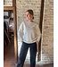 Women's round neck jumper, 100% white merino wool