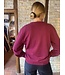 Women's round neck jumper, 100% raspberry merino wool