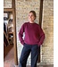 Women's round neck jumper, 100% raspberry merino wool