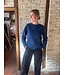 castle Pull  femme col rond 100% merinos denim