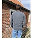 Men's caminneur collar jumper, 100% charcoal merino wool
