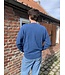 Men's round neck jumper, 100% merino wool DENIM