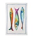 Torchon en lin " 3 poissons "
