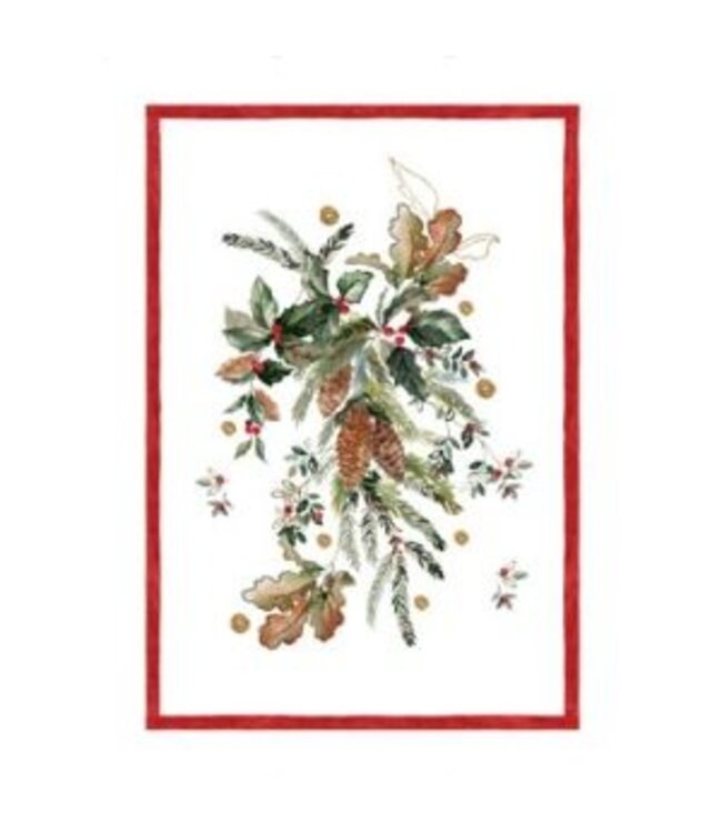 Linen tea towel ‘Etoile pigna’