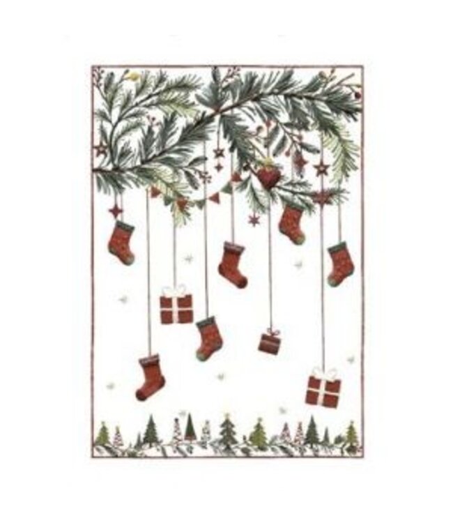 Linen tea towel ‘Rudy calza’