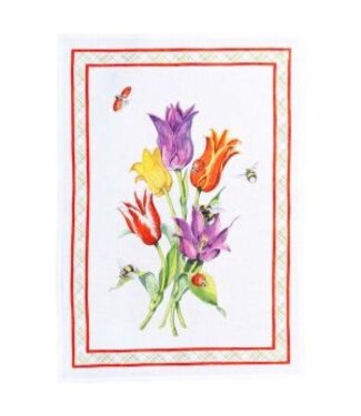 Linen tea towel ‘tuli rosso’