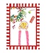 Linen tea towel ‘Hand on xmas tortellini’