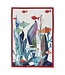 Torchon en lin " Poseidon rosso "