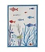Linen tea towel ‘Poseidon turchese’