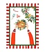 Linen tea towel ‘Hand on xmas tacchino’