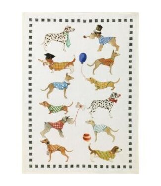Linen tea towel ‘dogs’