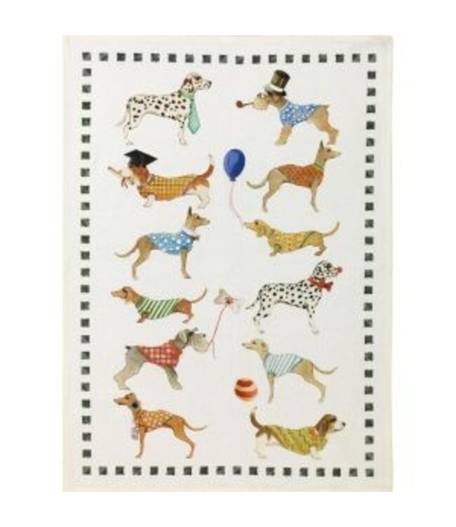 Linen tea towel ‘dogs’